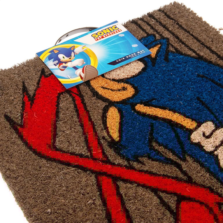 Sonic The Hedgehog Coir Doormat - Durable Indoor/Outdoor Mat with Non-Slip Base and Knock & Run Design