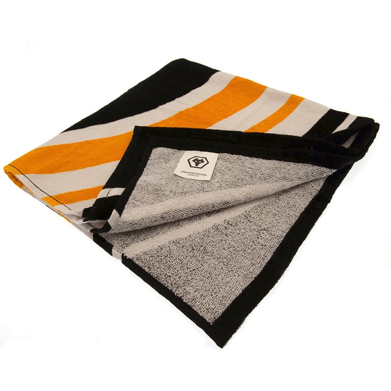 Wolverhampton Wanderers FC Large 100 Cotton Velour Pulse Crest Towel