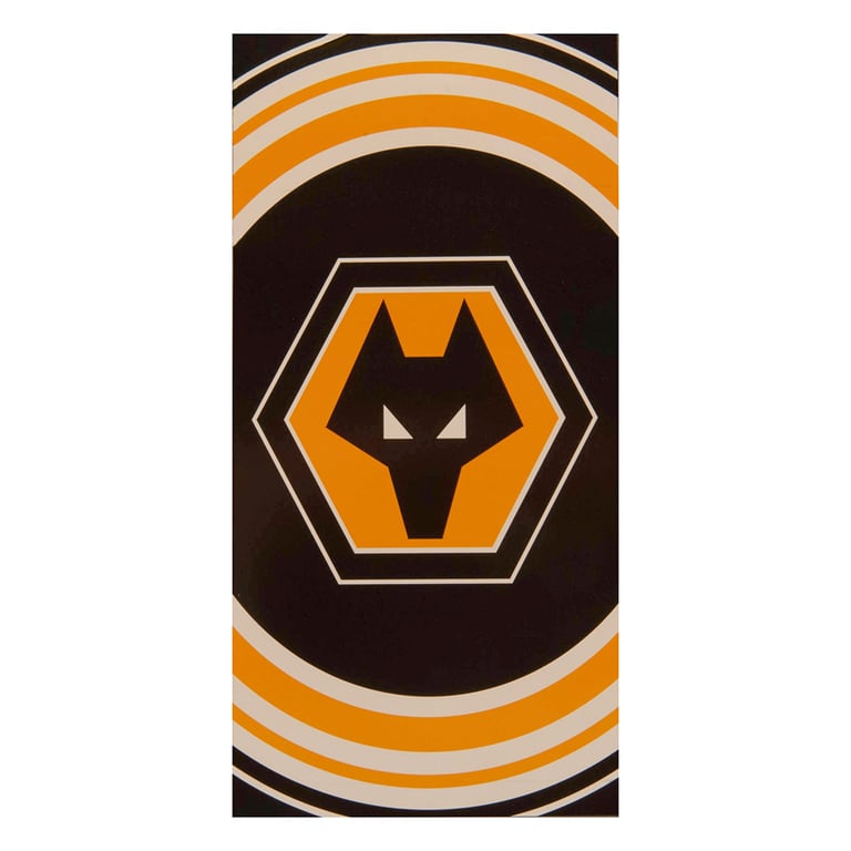 Wolverhampton Wanderers FC Large 100 Cotton Velour Pulse Crest Towel
