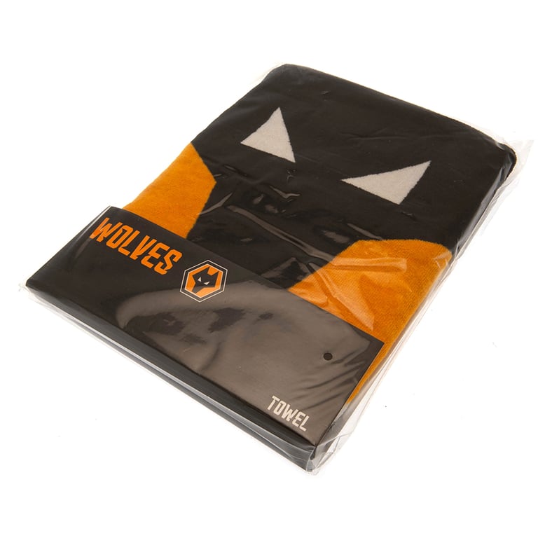Wolverhampton Wanderers FC Large 100 Cotton Velour Pulse Crest Towel