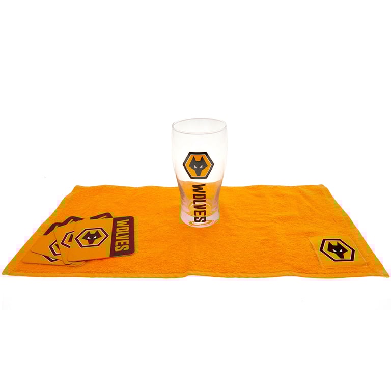Wolverhampton Wanderers FC Mini Bar Set - Complete Club Crest Gift Set