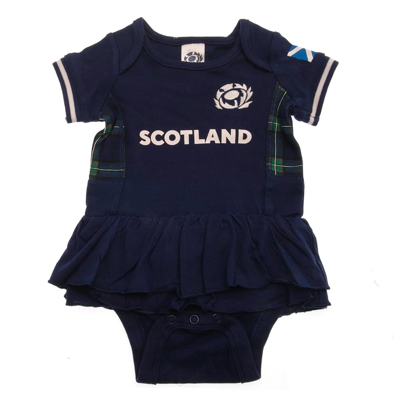 Scotland 9/12 Months Tutu Bodysuit - Double Frill Skirt & Embroidered Crest