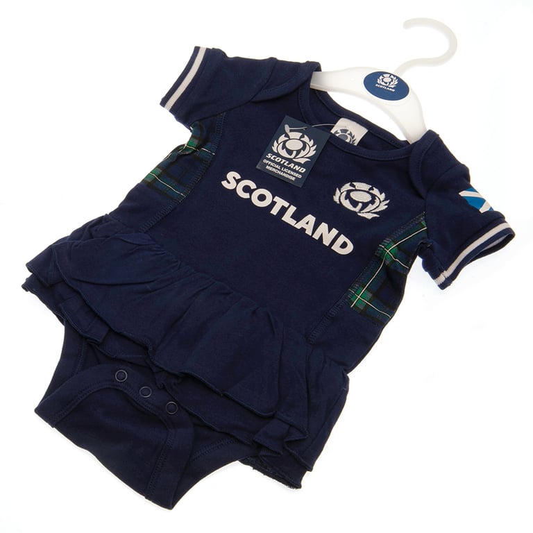 Scotland RU Tutu Bodysuit for 12/18 Months Toddler Girls - Soft Cotton Design with Embroidered Crest