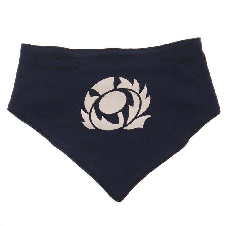 Scotland RU 2 Pack Contrast Colour Crest Bibs - 100 Cotton & Press Stud Fastening