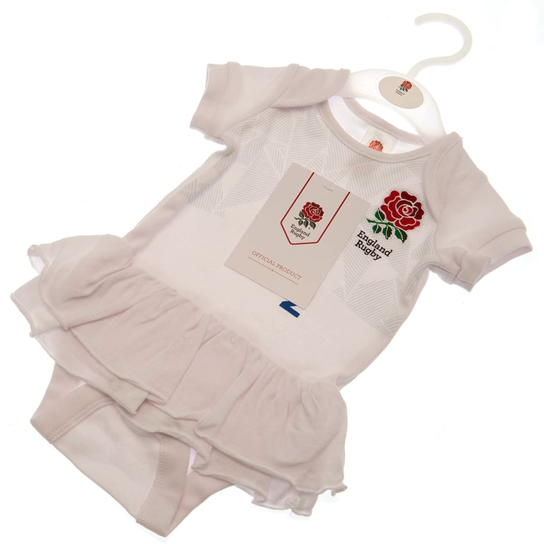 England RFU Tutu Bodysuit - Soft Cotton Design for 12/18 Months