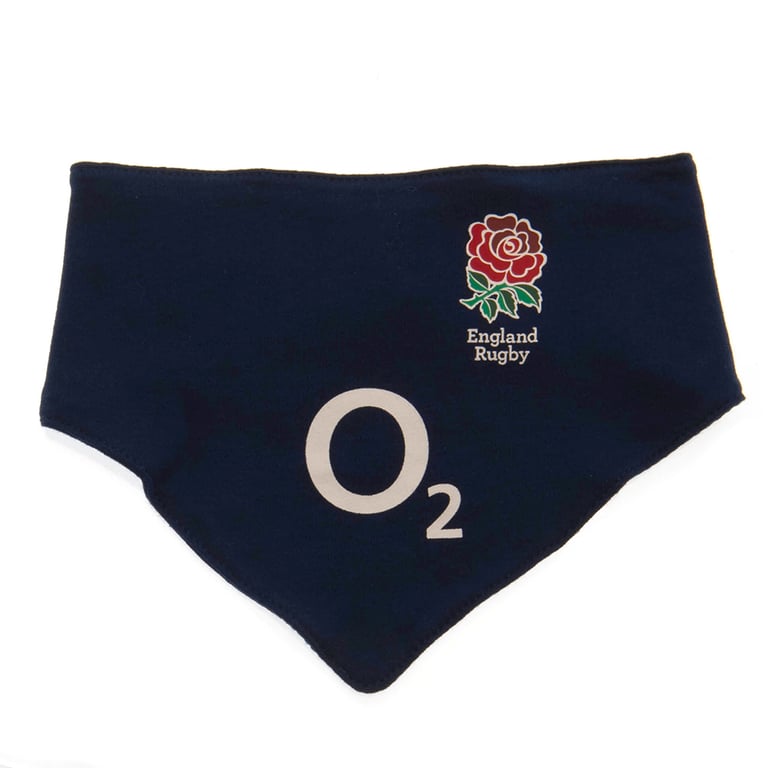 England RFU 2-Pack Contrast Crest Bibs - Soft Cotton with Press Stud Fastening