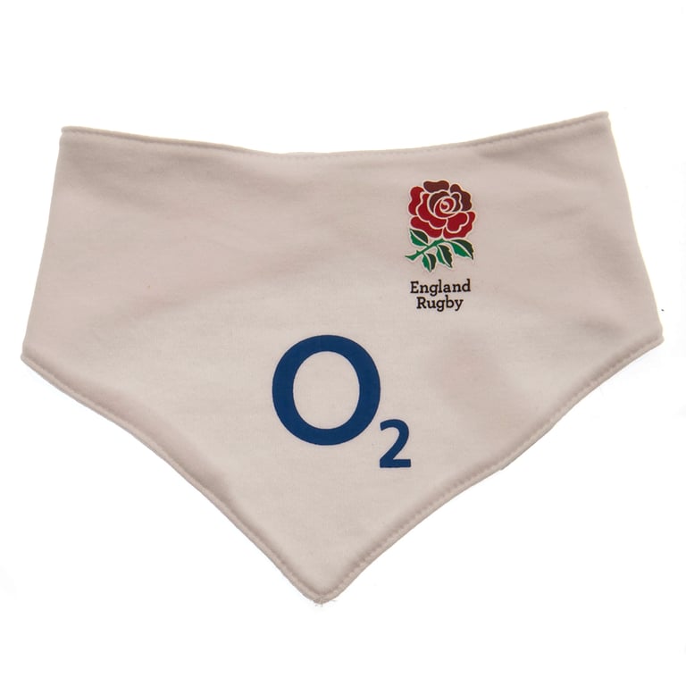 England RFU 2-Pack Contrast Crest Bibs - Soft Cotton with Press Stud Fastening