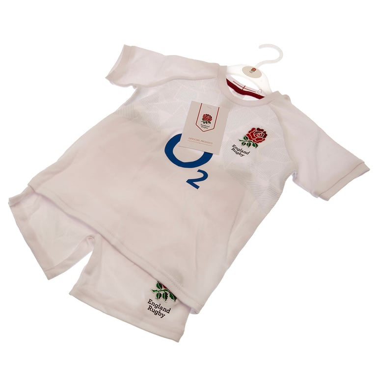 England RFU Cotton Home Kit Set - Embroidered Crest & Comfortable Fit
