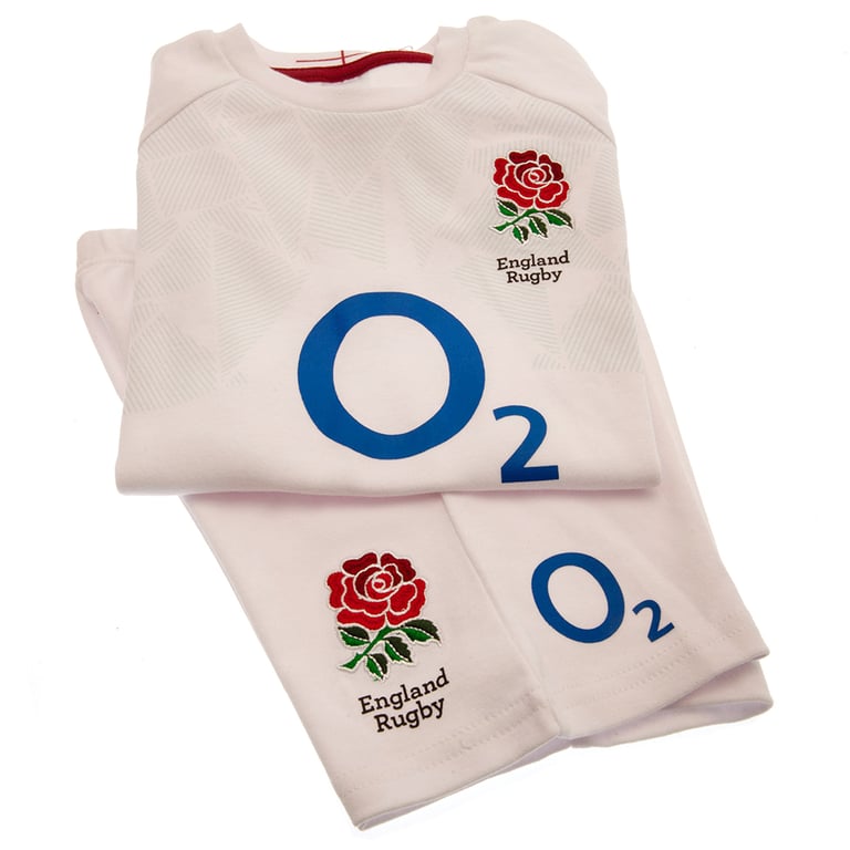 England RFU Cotton Home Kit Set - Embroidered Crest & Comfortable Fit