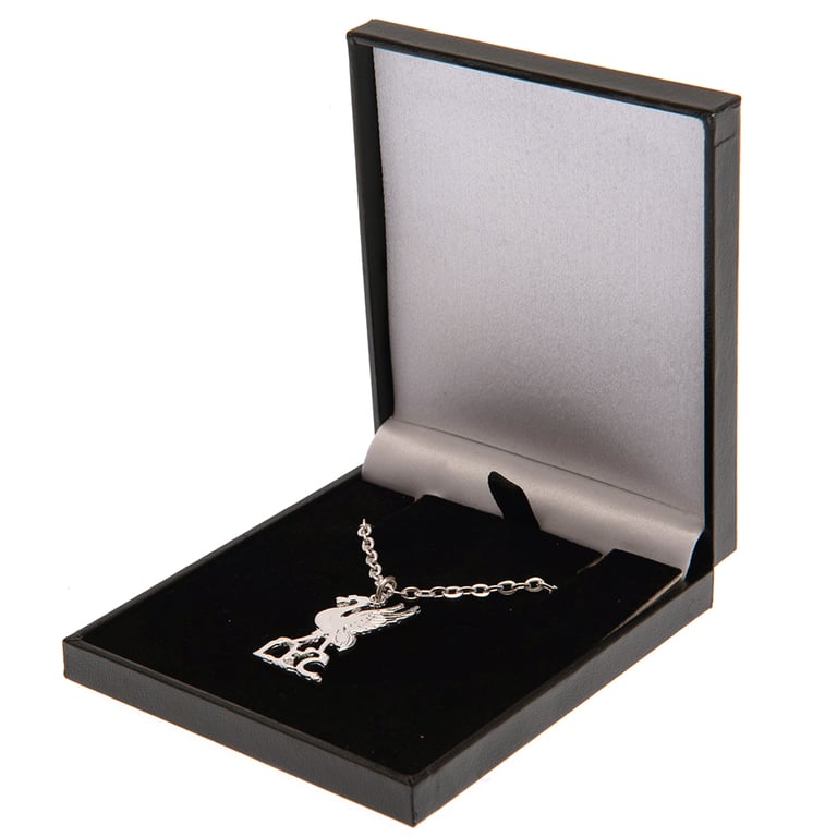 Liverpool FC Silver Plated Liverbird Crest Pendant Necklace with Lobster Clasp - Boxed Gift