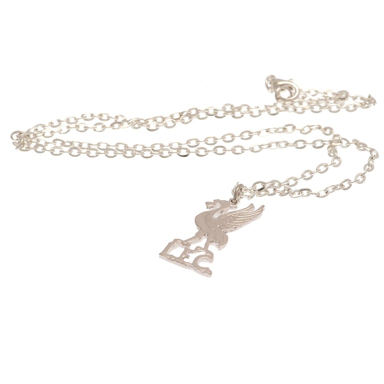 Liverpool FC Silver Plated Liverbird Crest Pendant Necklace with Lobster Clasp - Boxed Gift