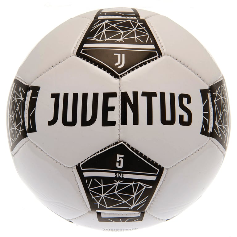 Juventus FC 32 Panel Black and White PVC Soccer Ball with Official Crest