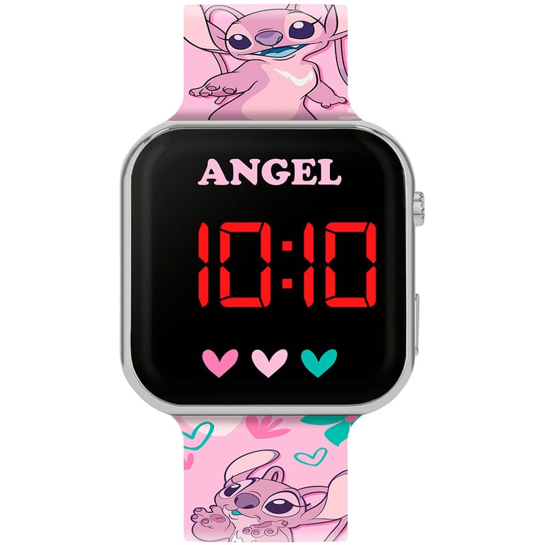 Lilo & Stitch Junior LED Watch - Digital Display with Angel Strap and 1 Year Guarantee