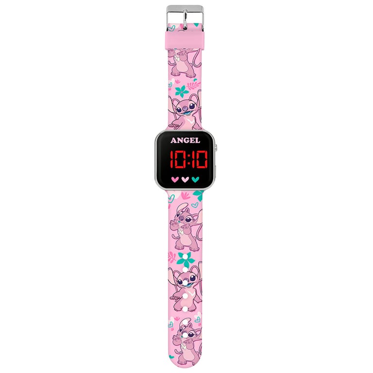 Lilo & Stitch Junior LED Watch - Digital Display with Angel Strap and 1 Year Guarantee