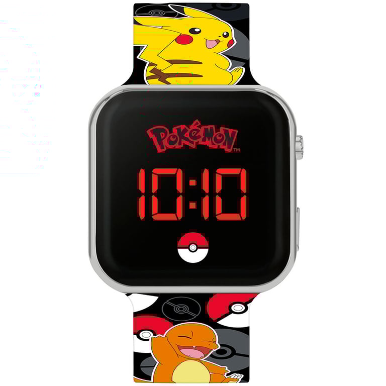Pokmon Junior LED Digital Watch - Kids Timepiece with Silicone Strap and 1-Year Guarantee