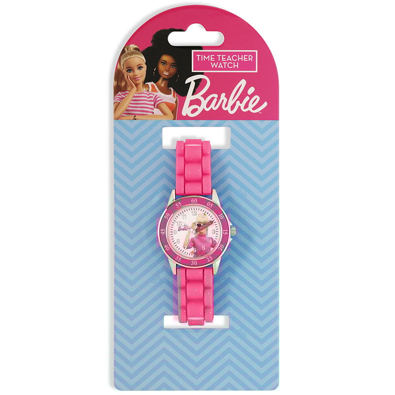 Barbie Junior Time Teacher Watch - Analogue Watch with Easy Read Numbers and Barbie Dial Design