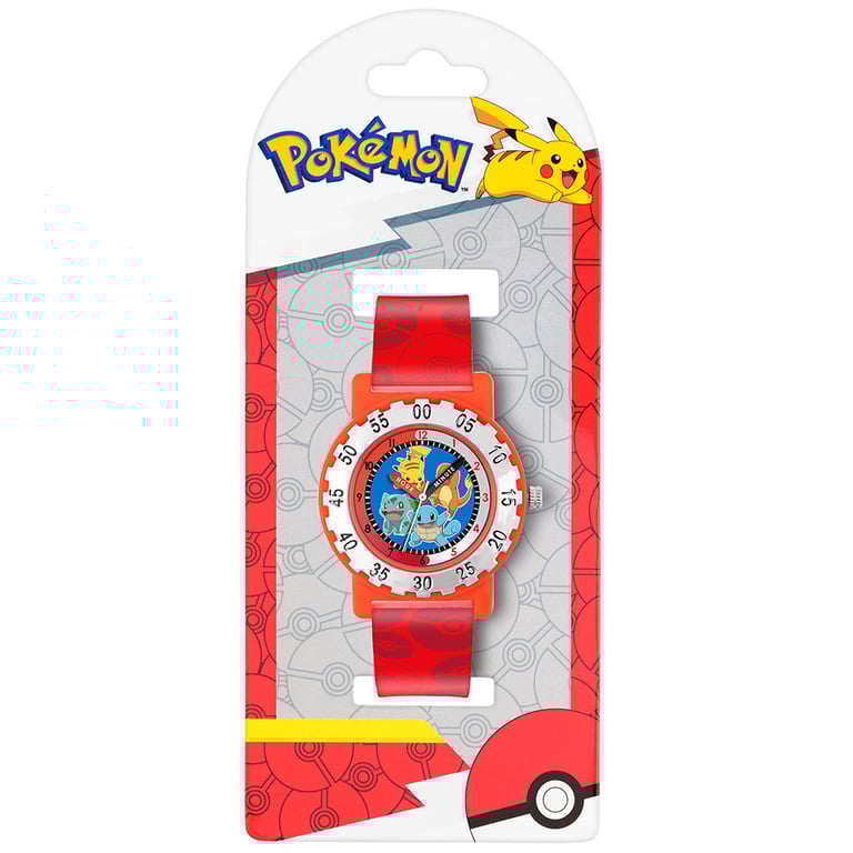 Pokemon Junior Time Teacher Watch - Analogue Children s Watch with Character Dial and Silicone Strap