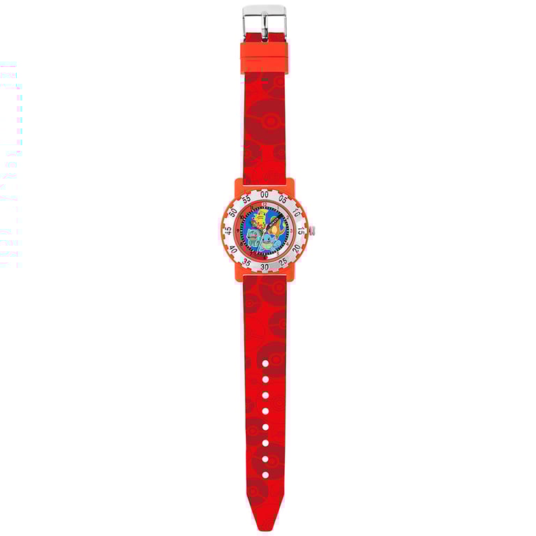 Pokemon Junior Time Teacher Watch - Analogue Children s Watch with Character Dial and Silicone Strap