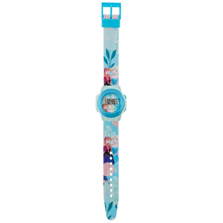 Frozen Kids Digital Watch - Elsa & Anna Display, Silicone Strap with 1 Year Guarantee