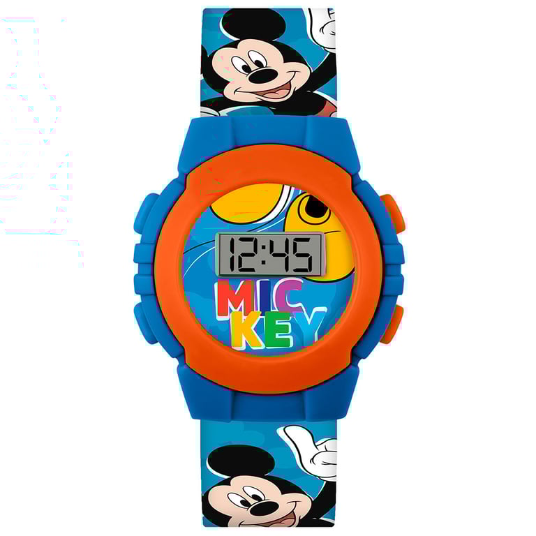 Mickey Mouse Kids Digital Watch - Vibrant Silicone Strap and Easy-to-Read Display
