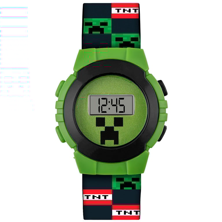 Minecraft Kids Digital Watch - Easy Read Display & 1 Year Guarantee