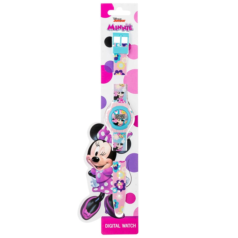 Minnie Mouse Kids Digital Watch - Easy Read Display & 1 Year Guarantee