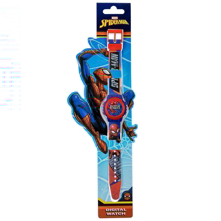 Spider-Man Kids Digital Watch - Easy Read Display, Vibrant Strap, 1 Year Guarantee
