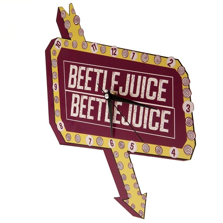 Beetlejuice Premium Metal Wall Clock - Modern Quartz Movement