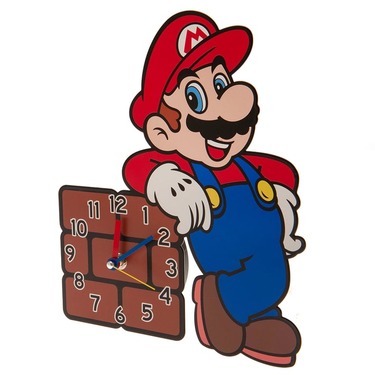 Super Mario Premium Metal Wall Clock - Modern Quartz Movement, Battery Powered Home Decor Timepiece