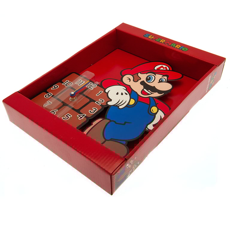 Super Mario Premium Metal Wall Clock - Modern Quartz Movement, Battery Powered Home Decor Timepiece