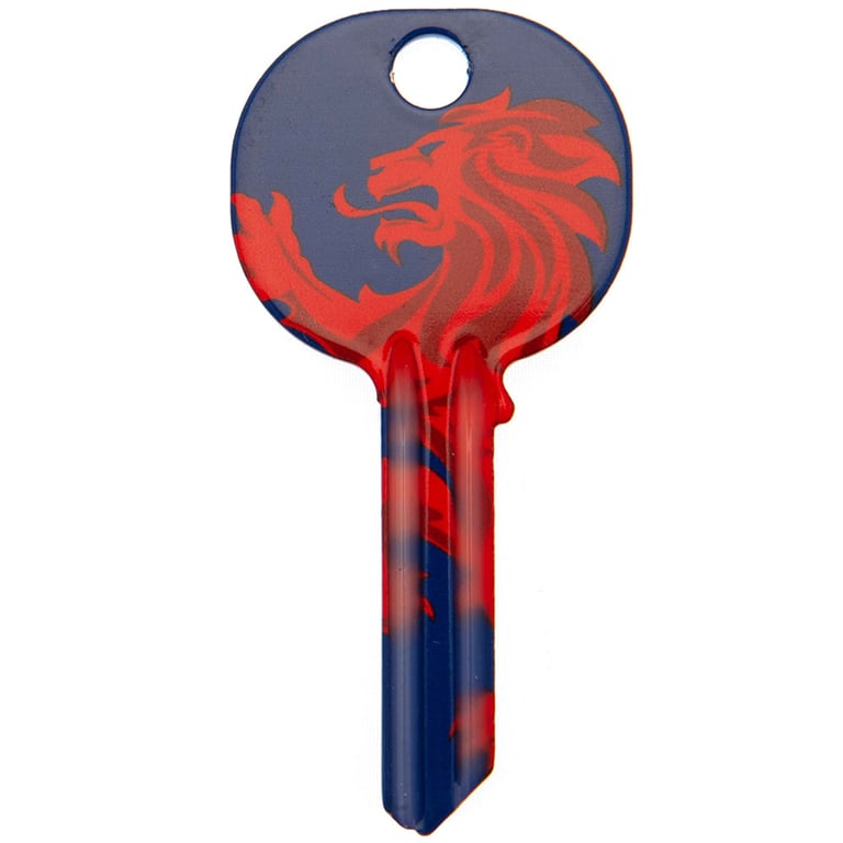 Rangers FC Crest Door Key - Club Crest Featured Blank Key for Home Decoration