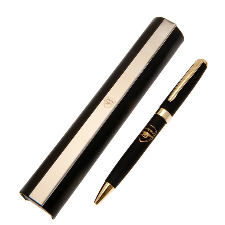 Arsenal FC Matte Black Pen with Gold Detail and Magnetic Roll Case