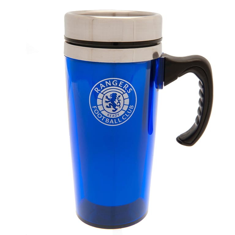 Rangers FC Royal Blue Stainless Steel Thermal Insulated Travel Mug with Ergonomic Handle