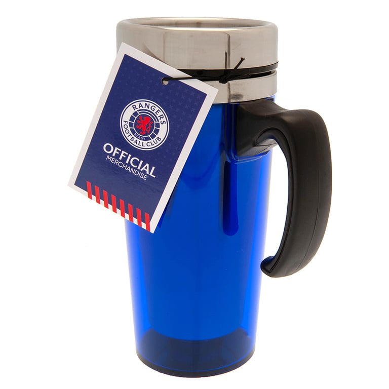 Rangers FC Royal Blue Stainless Steel Thermal Insulated Travel Mug with Ergonomic Handle
