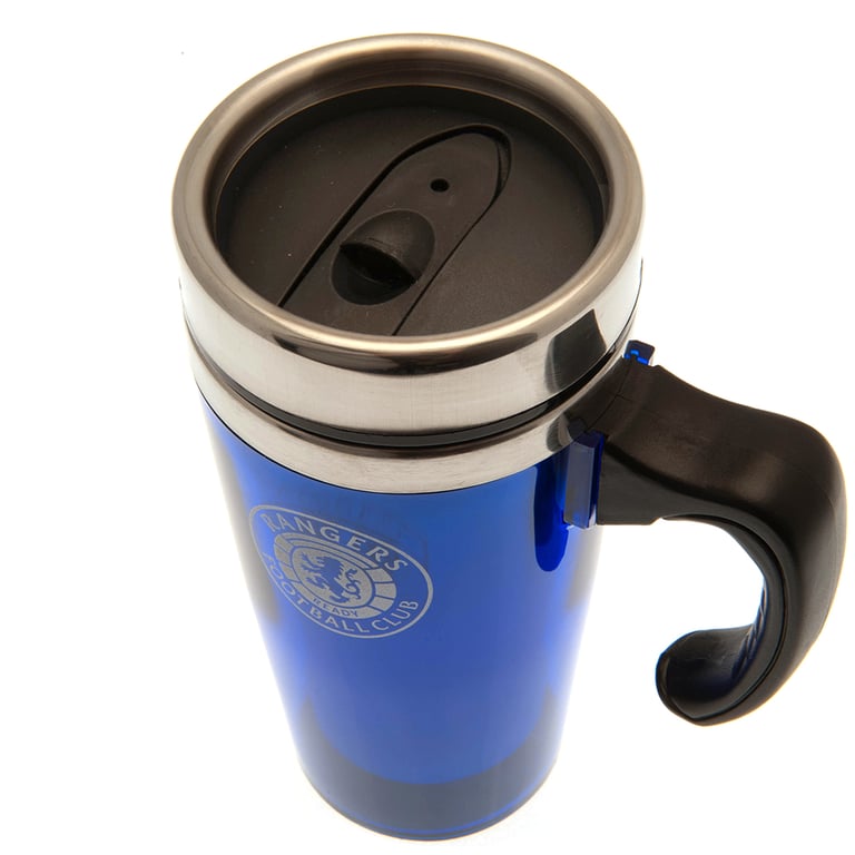 Rangers FC Royal Blue Stainless Steel Thermal Insulated Travel Mug with Ergonomic Handle