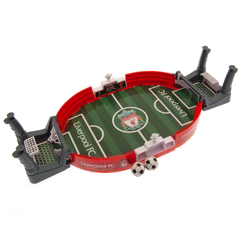 Liverpool FC Mini Table Top Football Game with Branded Pitch Design and Sliding Score Indicator
