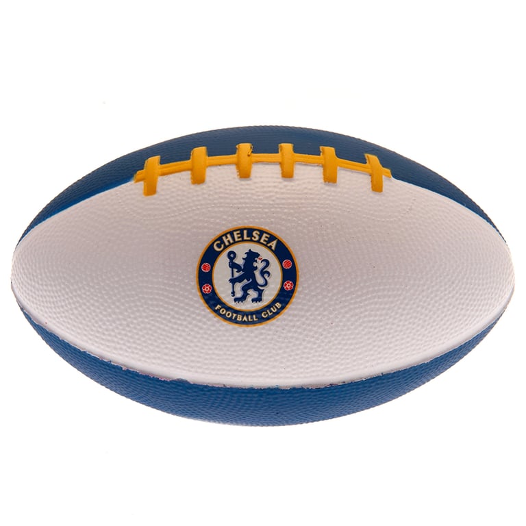 Chelsea FC Mini Foam American Football - Lightweight, Soft Texture, Full Colour Crest