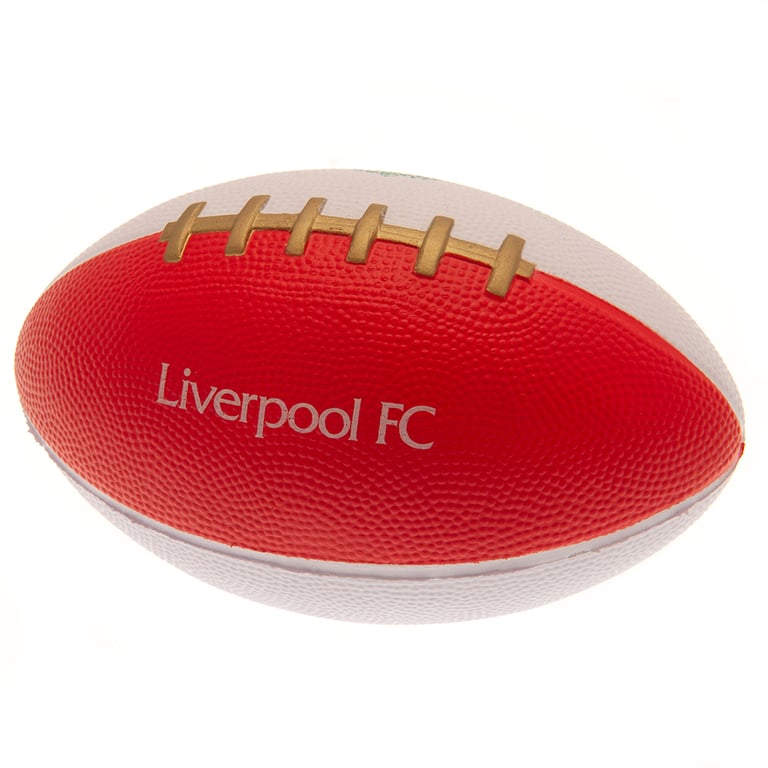 Liverpool FC Mini Foam American Football - Soft & Lightweight PU Foam Ball with Full Colour Printed Crest