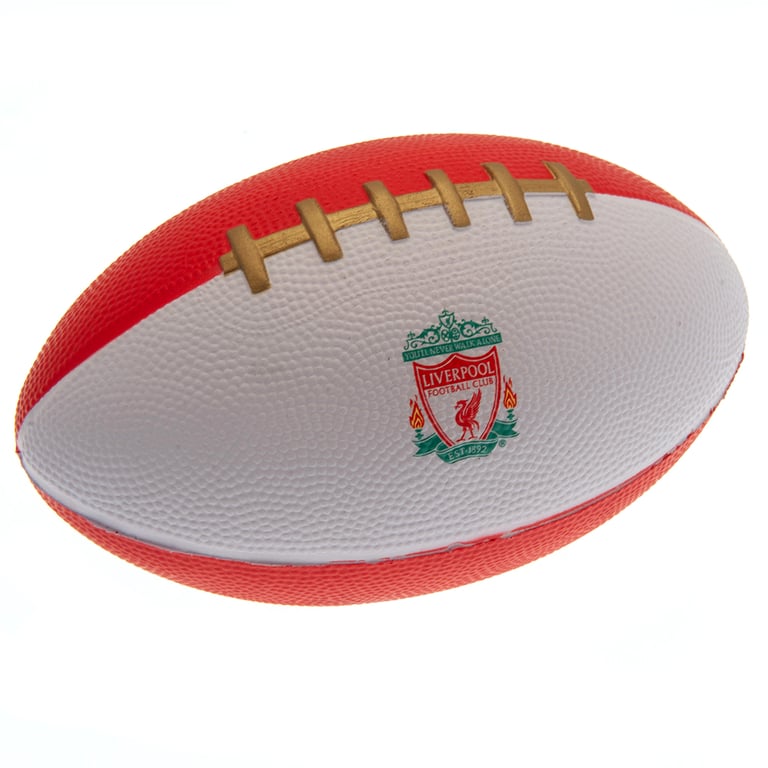 Liverpool FC Mini Foam American Football - Soft & Lightweight PU Foam Ball with Full Colour Printed Crest