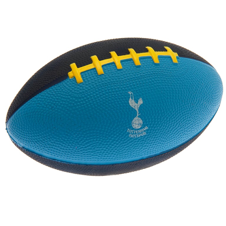 Tottenham Hotspur FC Mini Foam American Football - Soft Textured Navy Blue & Sky Blue Ball with White Crest