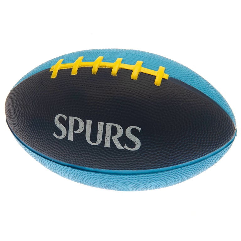 Tottenham Hotspur FC Mini Foam American Football - Soft Textured Navy Blue & Sky Blue Ball with White Crest