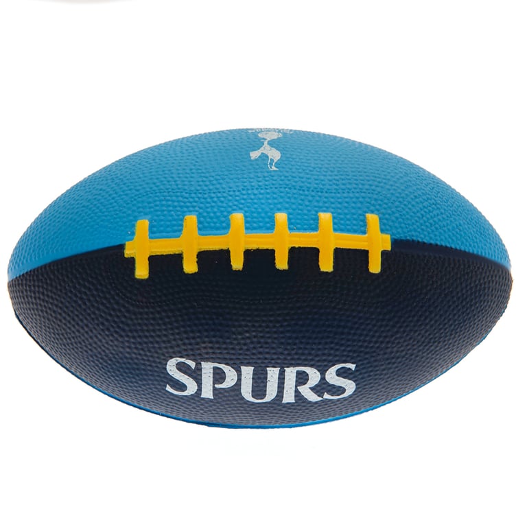 Tottenham Hotspur FC Mini Foam American Football - Soft Textured Navy Blue & Sky Blue Ball with White Crest