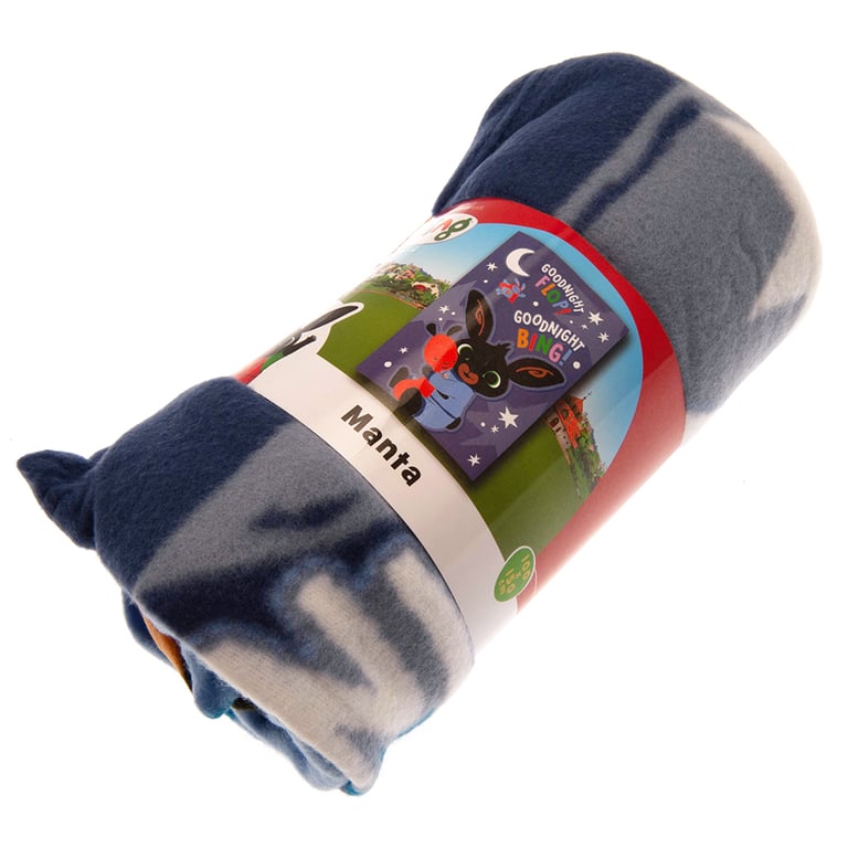 Bing Fleece Blanket Goodnight - Soft 100 Polyester Cozy Blanket with Bing and Flop Design