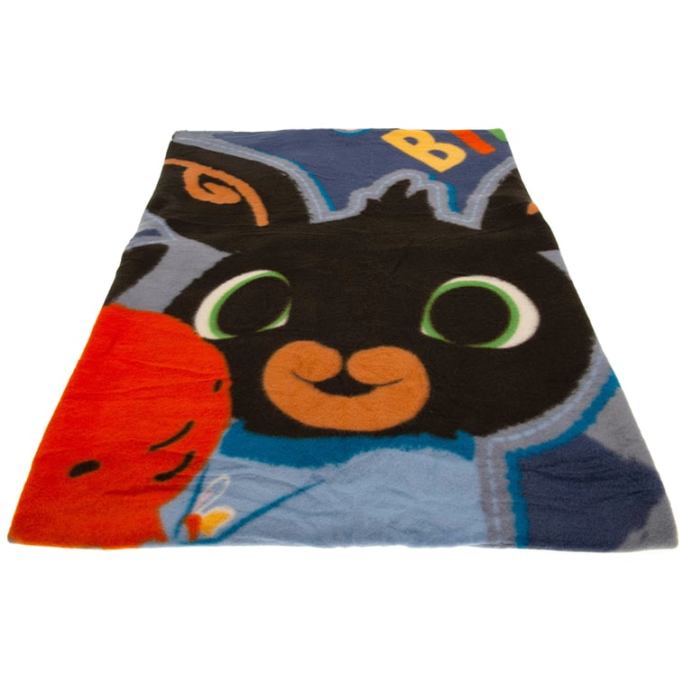 Bing Fleece Blanket Goodnight - Soft 100 Polyester Cozy Blanket with Bing and Flop Design