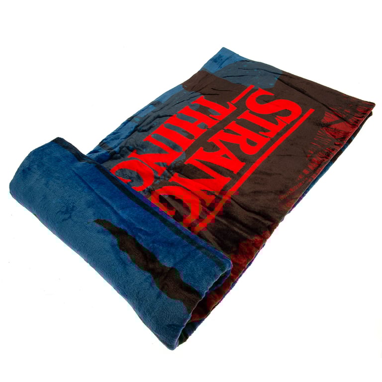 Stranger Things Upside Down Premium XL Coral Fleece TV Watching Blanket - Luxury Soft and Cozy for Home
