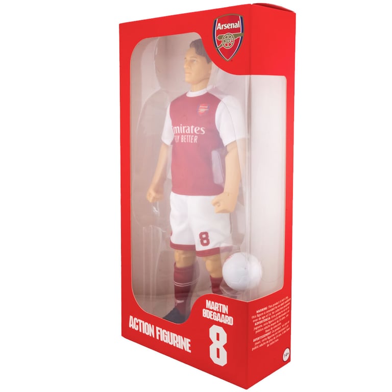 Arsenal FC Martin Odegaard Action Figure - 6 Point Articulation & Team Kit Detailing