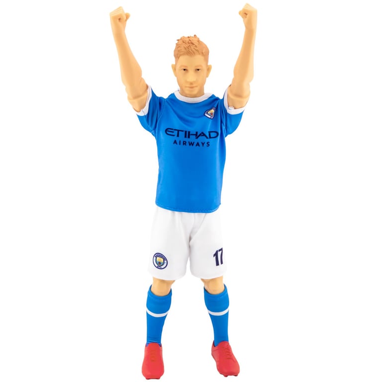 Manchester City FC De Bruyne 6-Point Articulation Action Figure with Team Kit and Number 17