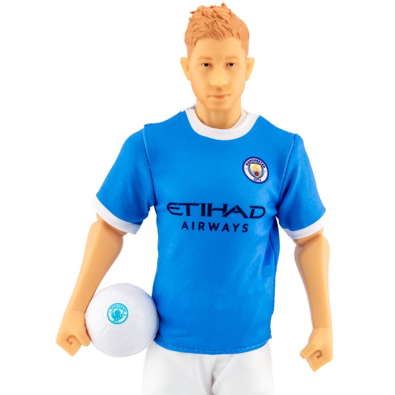 Manchester City FC De Bruyne 6-Point Articulation Action Figure with Team Kit and Number 17