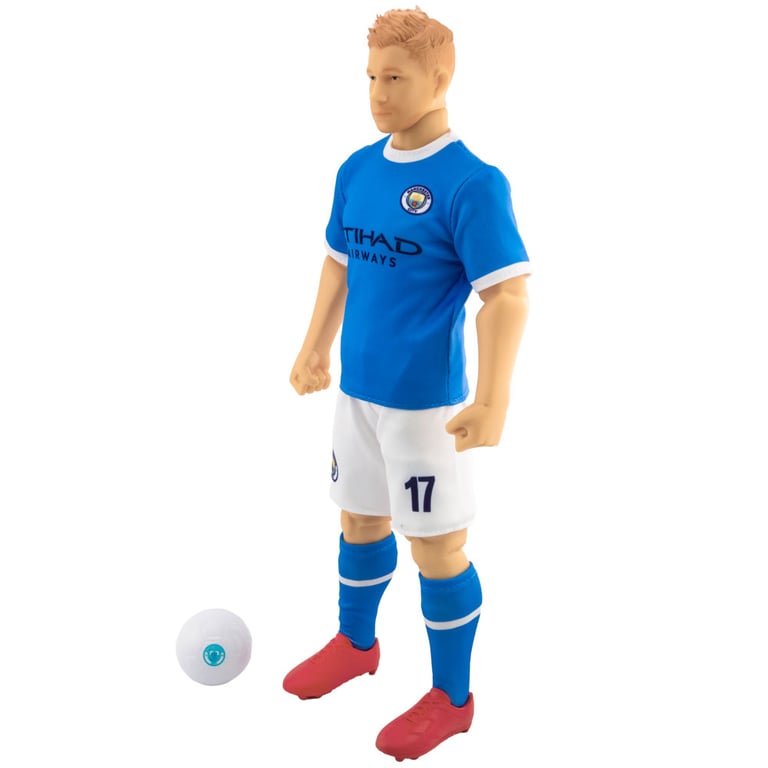Manchester City FC De Bruyne 6-Point Articulation Action Figure with Team Kit and Number 17