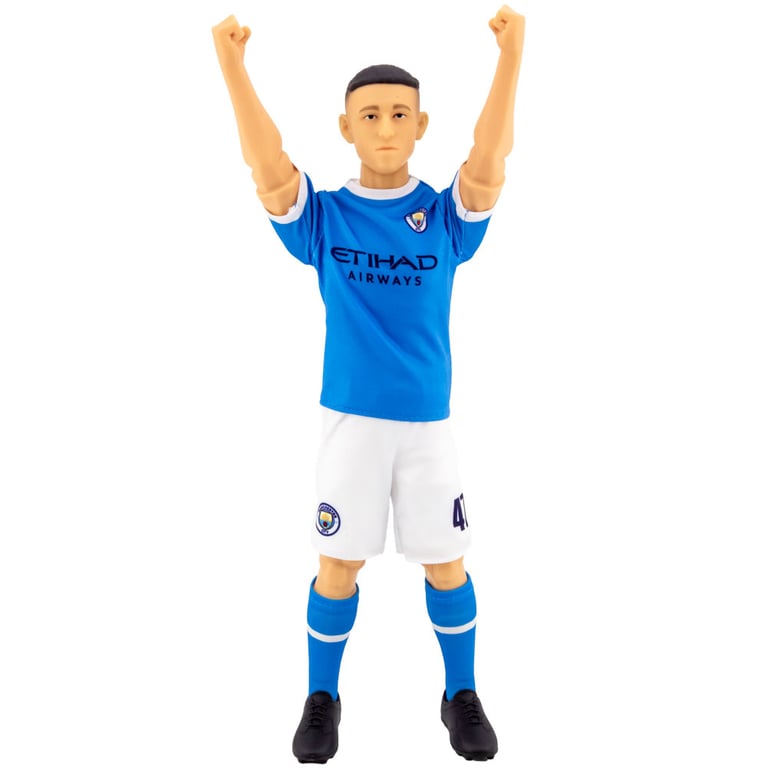 Manchester City FC Foden Action Figure - 6 Point Articulation with City Team Kit and Number 47